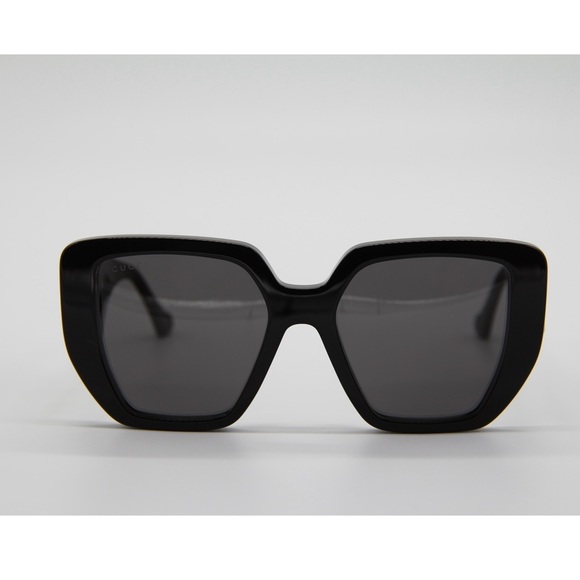 NEW GUCCI GG0956S 003 BLACK OVERSIZED WOMEN’S SUNGLASSES GUCCI - Picture 4 of 12